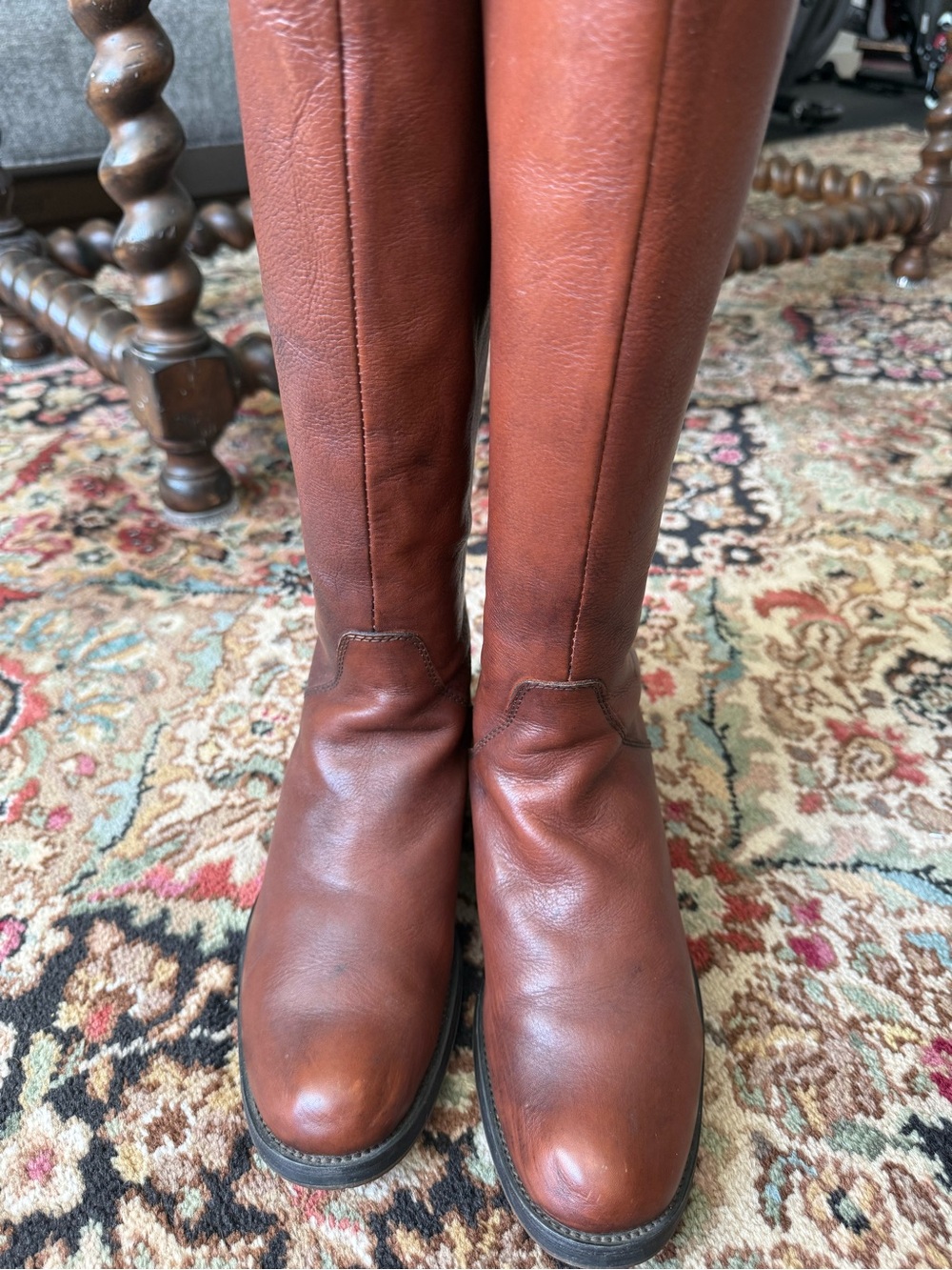 Miz Mooz Brown Leather Knee-High Riding Boots